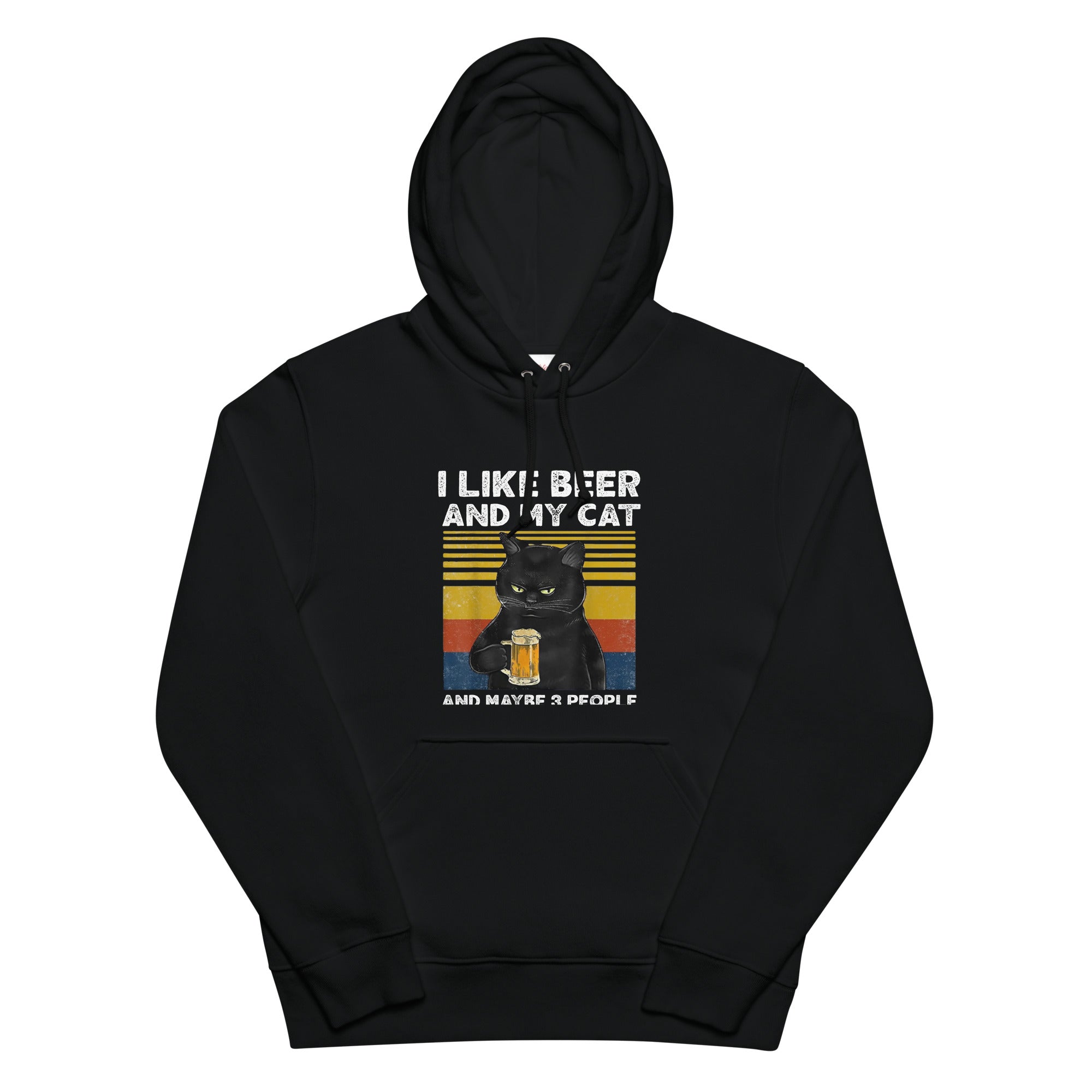 I LIKE BEER AND MY CAT|飲み会で話題の面白パーカー【S–3XL/綿100%裏パイル】